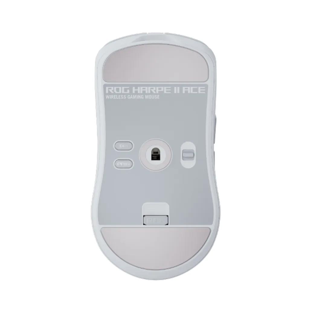 A large main feature product image of ASUS ROG Harpe II Ace 48g Gaming Mouse - White