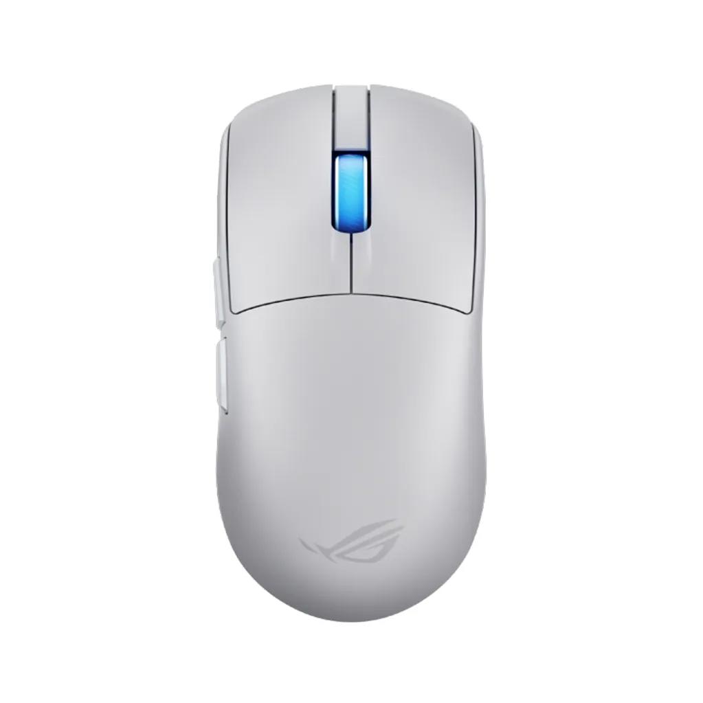 A large main feature product image of ASUS ROG Harpe II Ace 48g Gaming Mouse - White