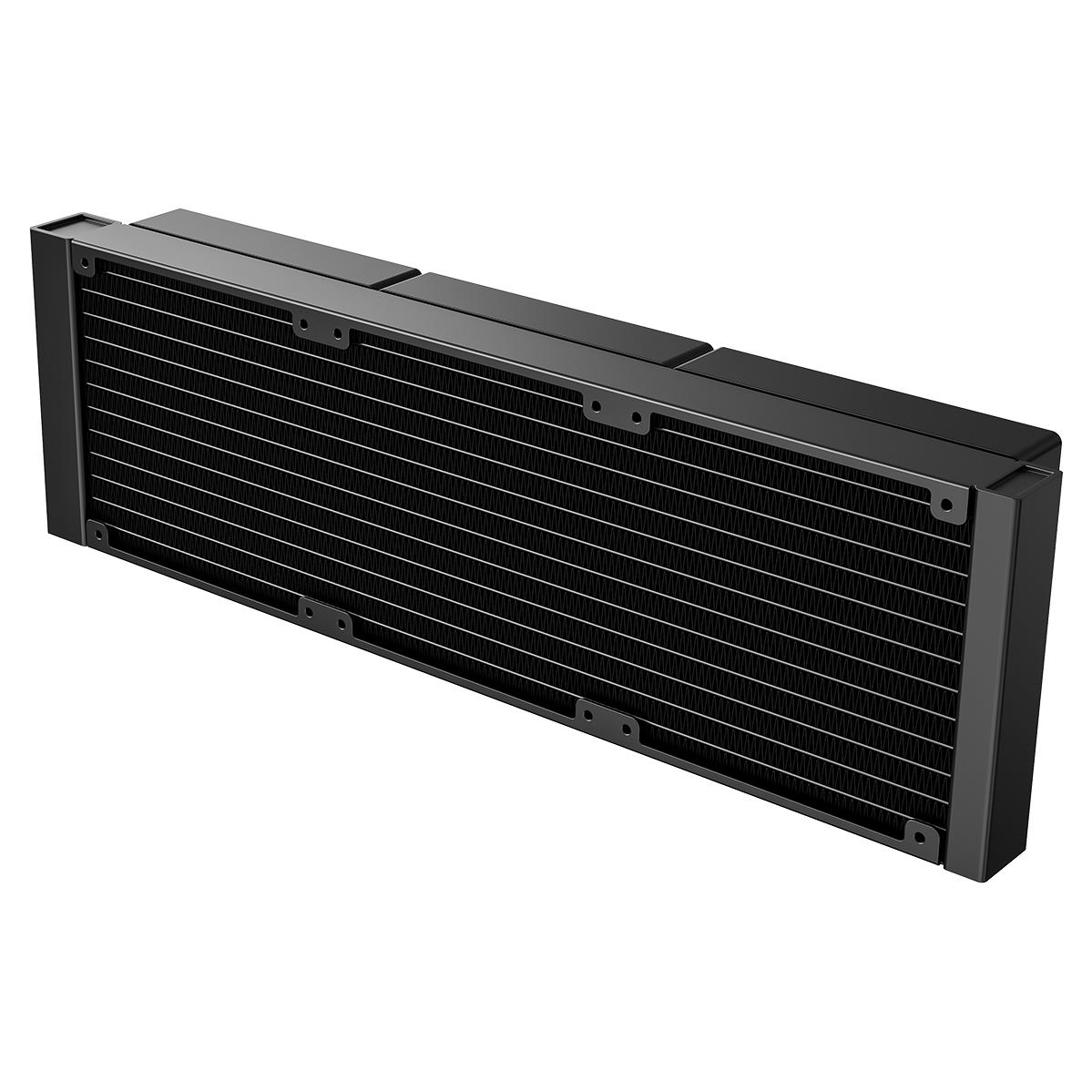 A large main feature product image of ID-COOLING FX360 LCD 360mm ARGB AIO Liquid CPU Cooler (Black)
