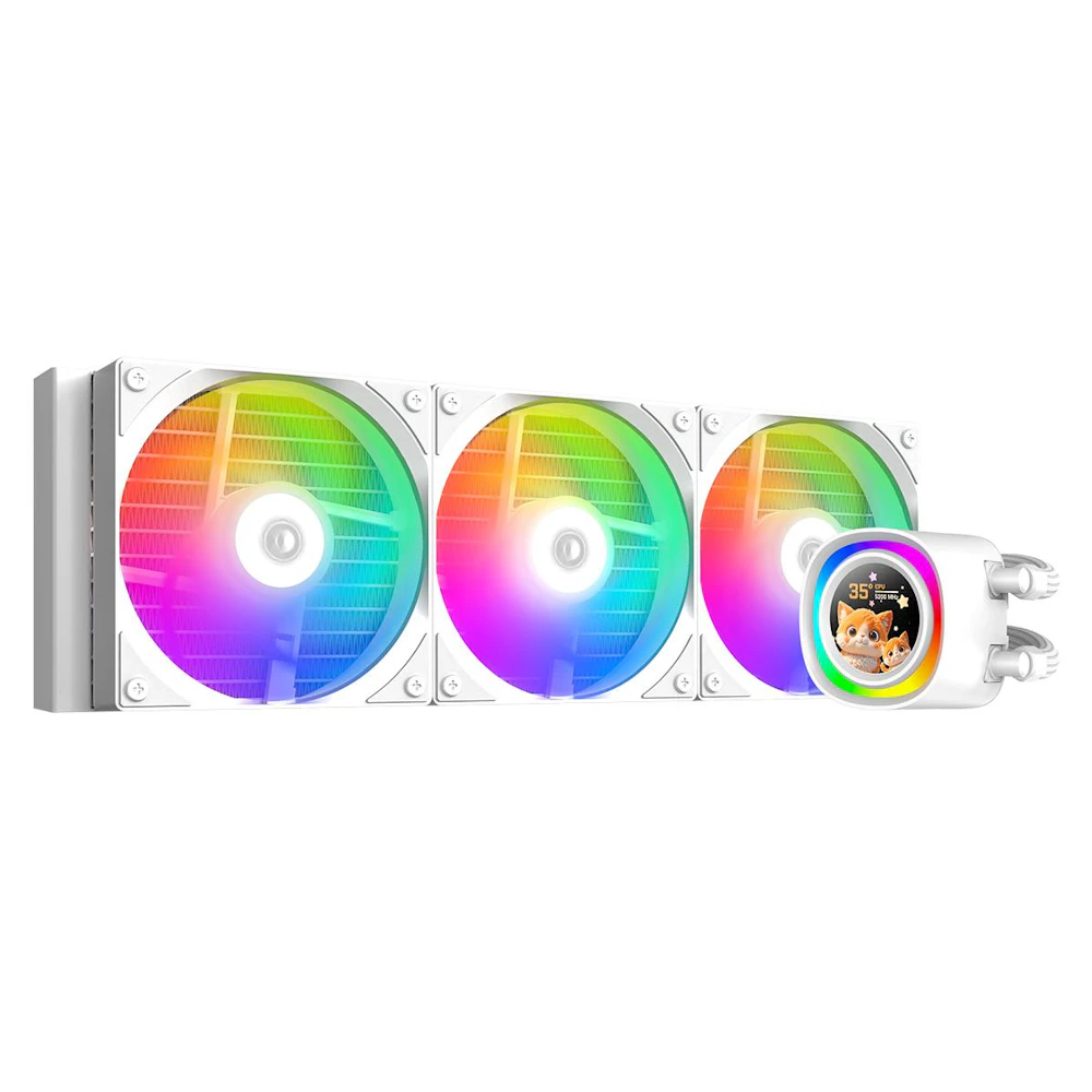 ID-COOLING FX360 LCD 360mm ARGB AIO Liquid CPU Cooler (White)