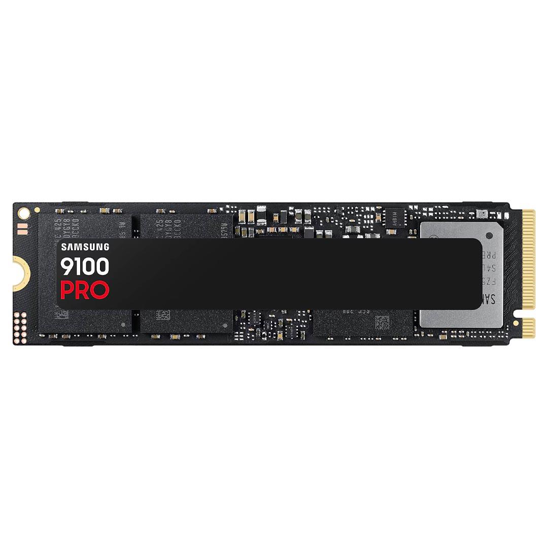 A large main feature product image of Samsung 9100 PRO PCIe Gen5 NVMe M.2 SSD - 8TB