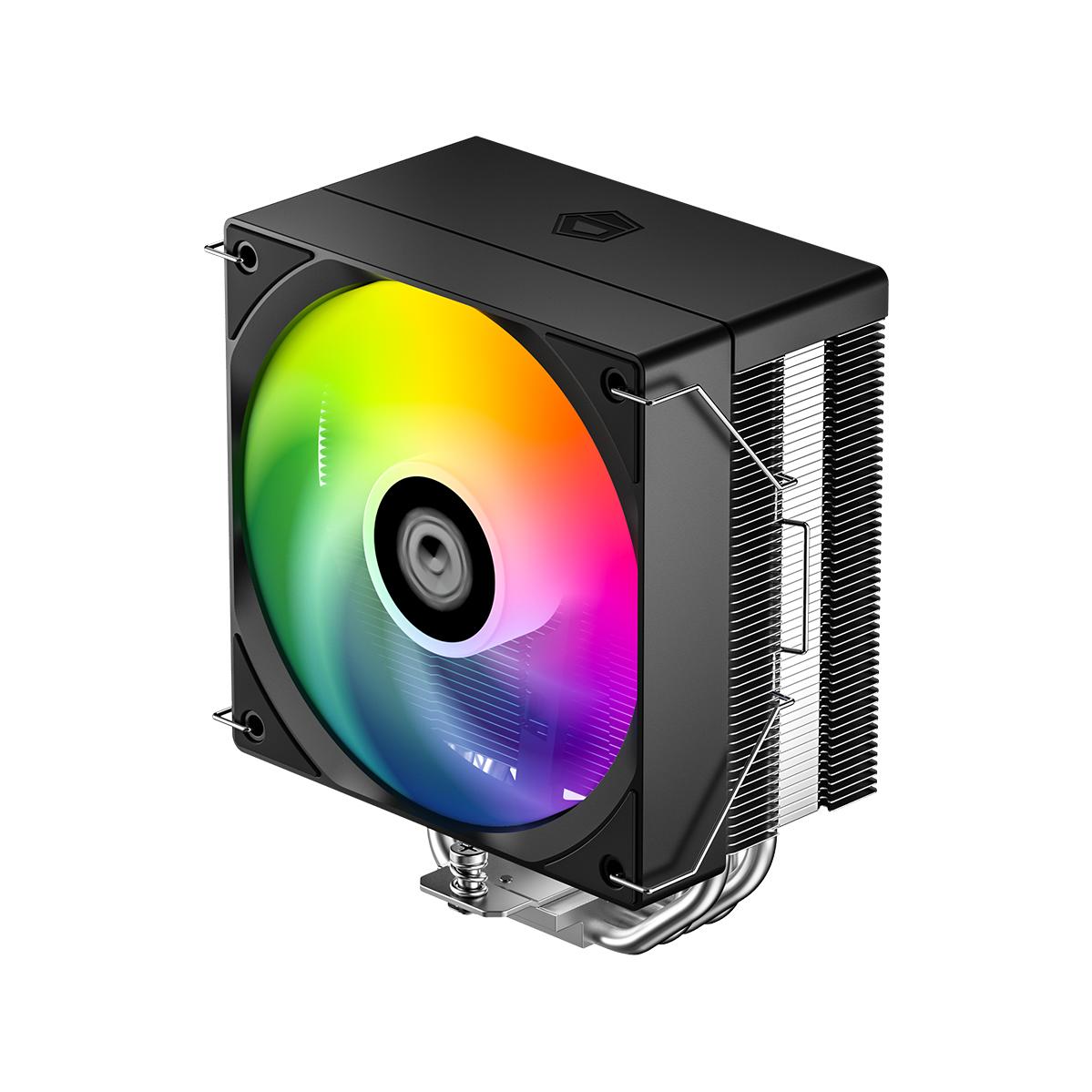A large main feature product image of ID-COOLING SE-214-XT V2 ARGB CPU Cooler (Black)