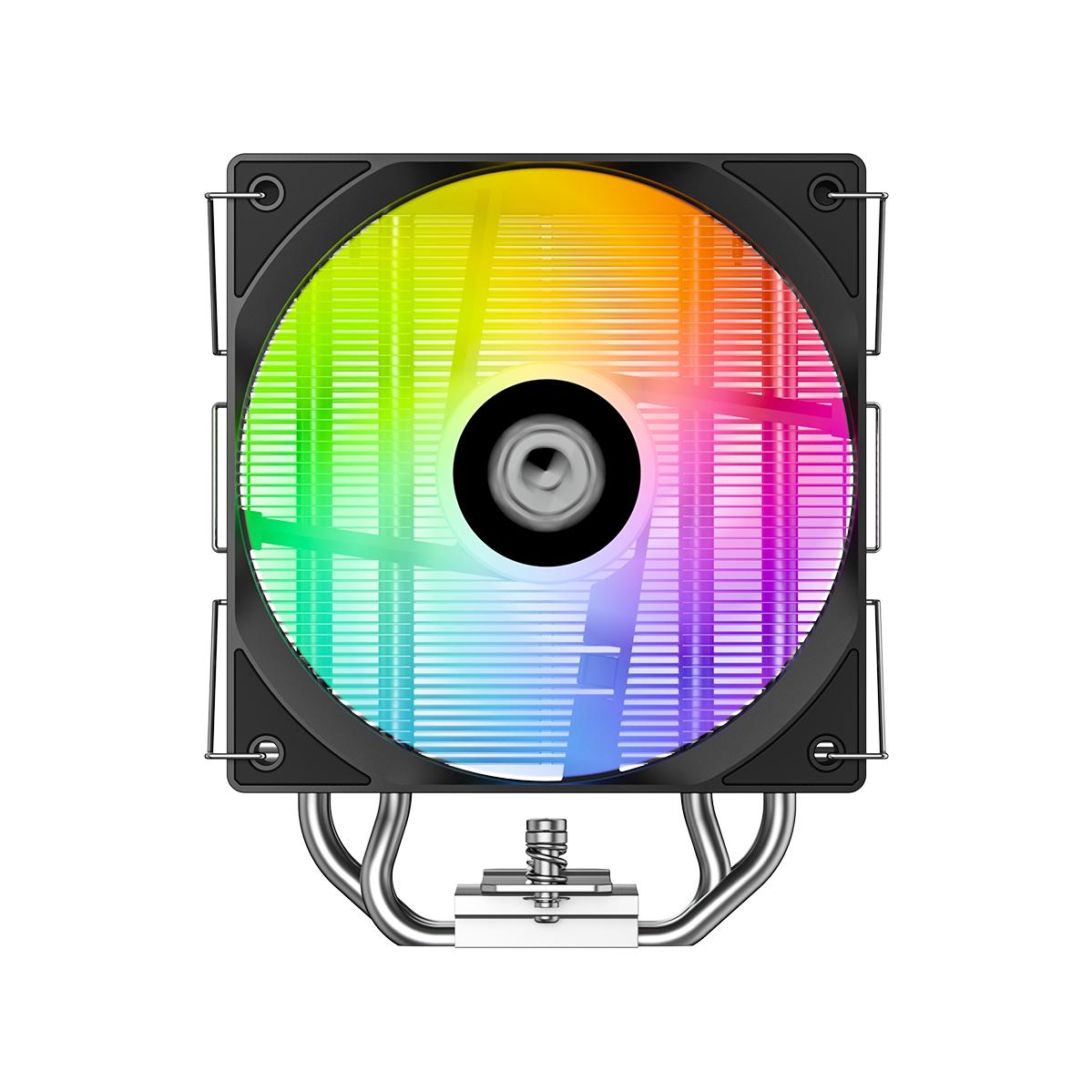 A large main feature product image of ID-COOLING SE-214-XT V2 ARGB CPU Cooler (Black)