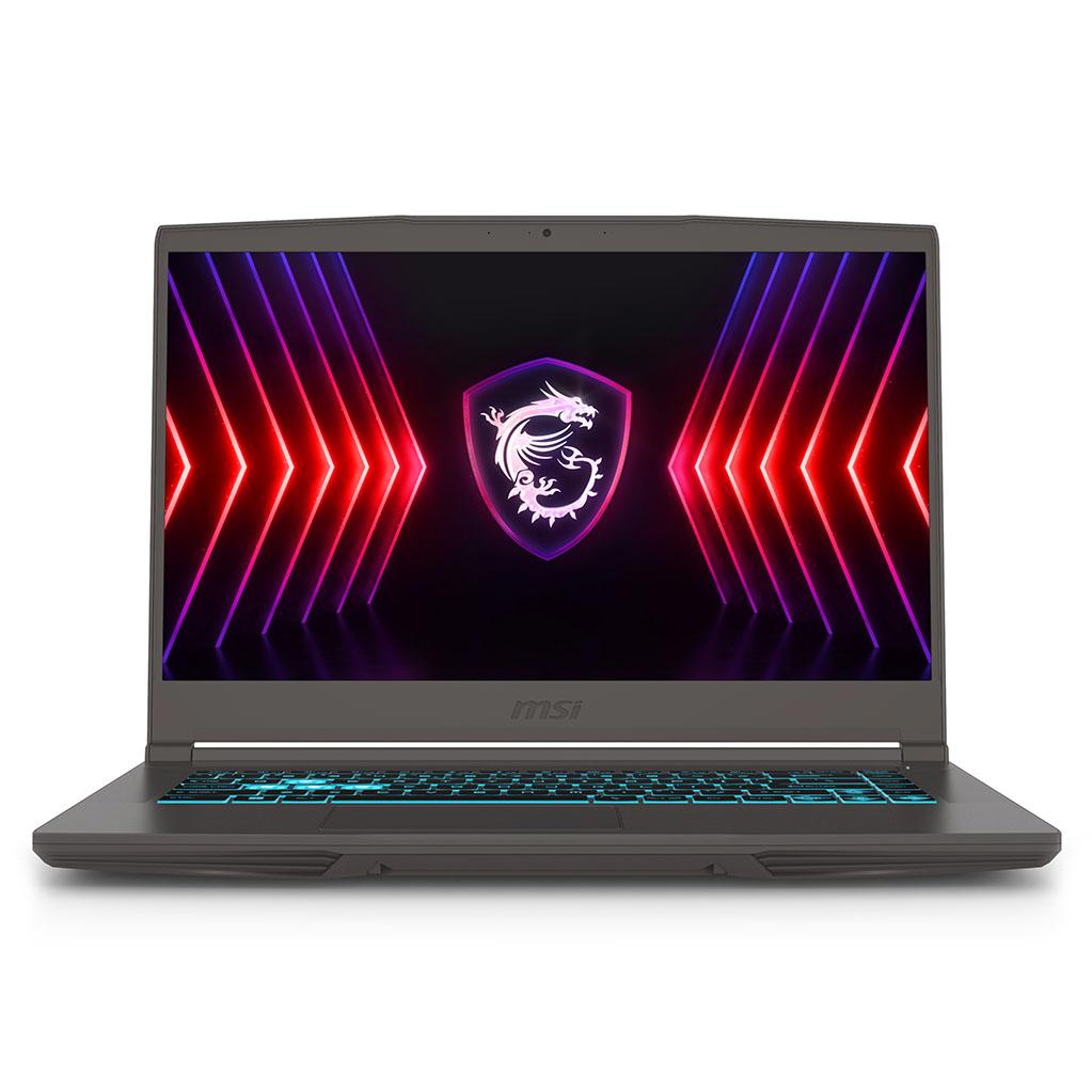 A large main feature product image of MSI Thin (B13U) - 15.6" 144Hz, i7-13620H, RTX 3050, 16GB/512GB - Win 11 Gaming Notebook