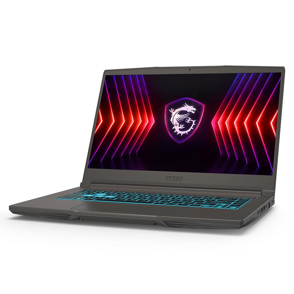 A large main feature product image of MSI Thin (B13U) - 15.6" 144Hz, i7-13620H, RTX 3050, 16GB/512GB - Win 11 Gaming Notebook