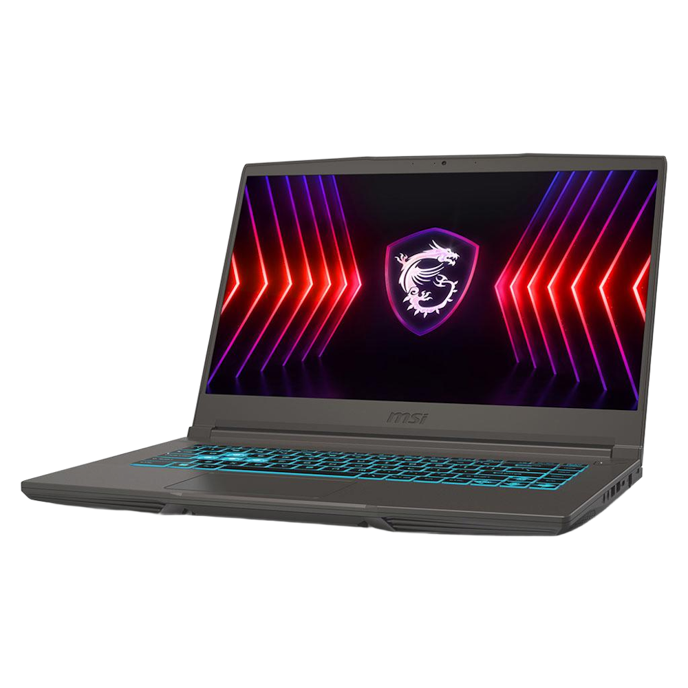 A large main feature product image of MSI Thin (B13U) - 15.6" 144Hz, i7-13620H, RTX 3050, 16GB/512GB - Win 11 Gaming Notebook