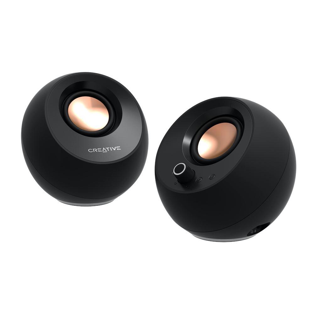 A large main feature product image of Creative Pebble PRO RGB 2.0 Speakers - Black