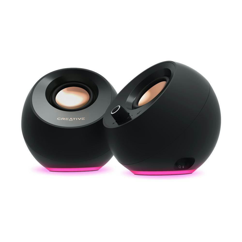 A large main feature product image of Creative Pebble PRO RGB 2.0 Speakers - Black