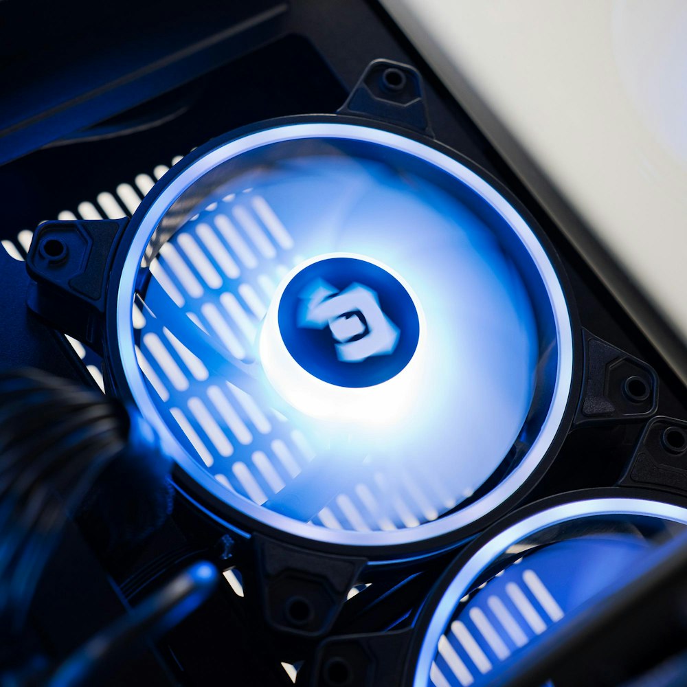 A large main feature product image of PLE Ghost RX 9070 XT Prebuilt Ready To Go Gaming PC