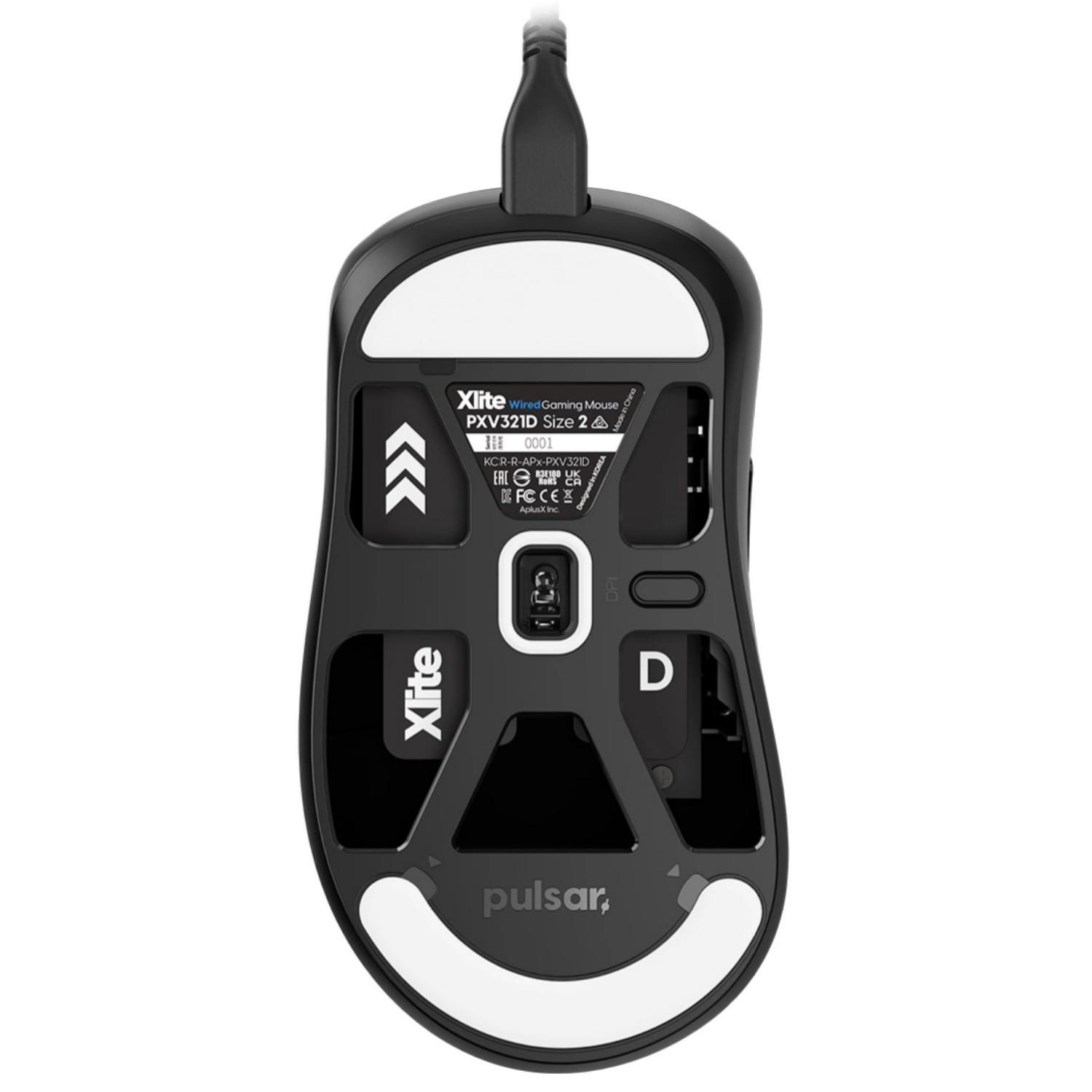 A large main feature product image of Pulsar Xlite V3 Wired - 52g Lightweight Gaming Mouse (Black)