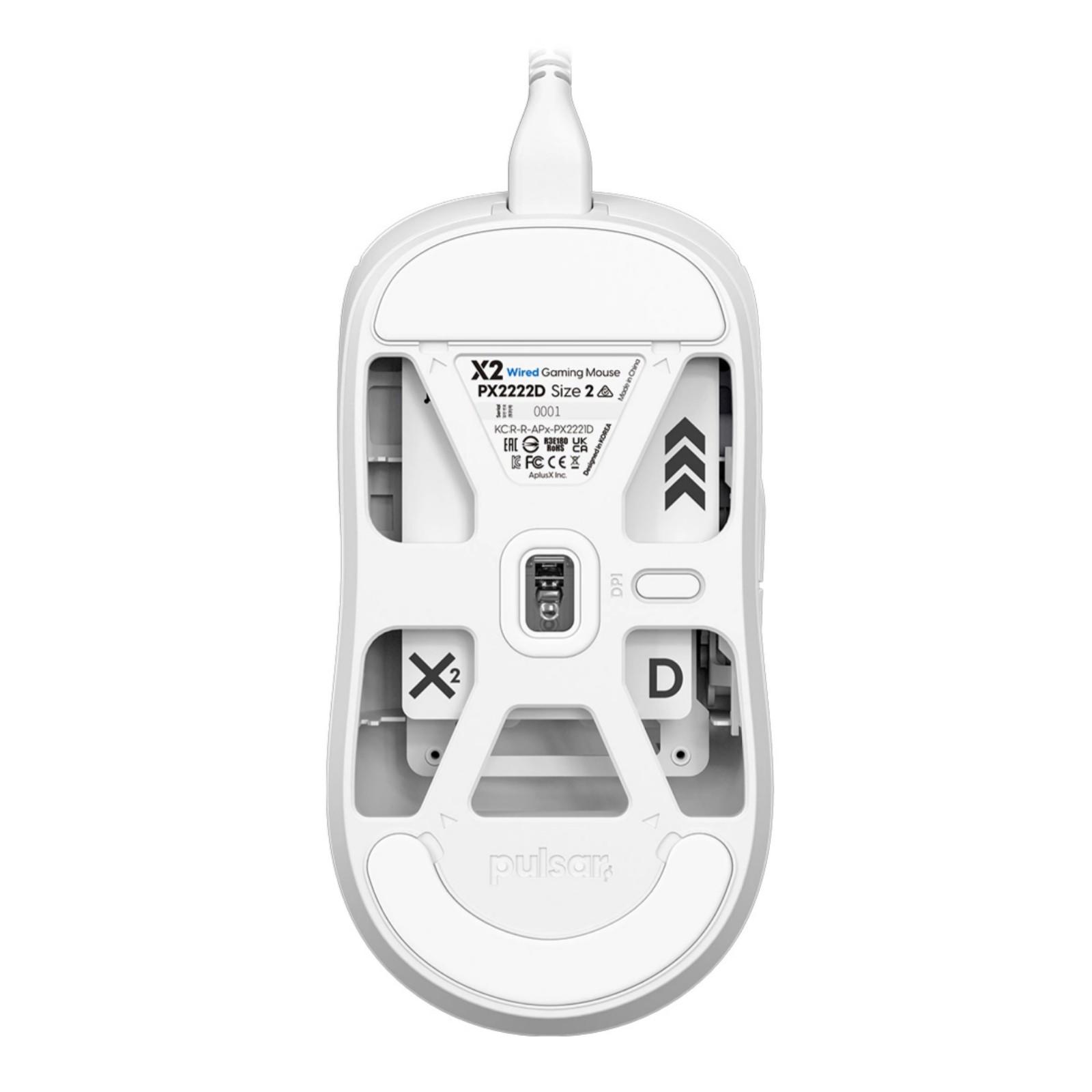 A large main feature product image of Pulsar X2 Wired - 52g Lightweight Gaming Mouse (White)