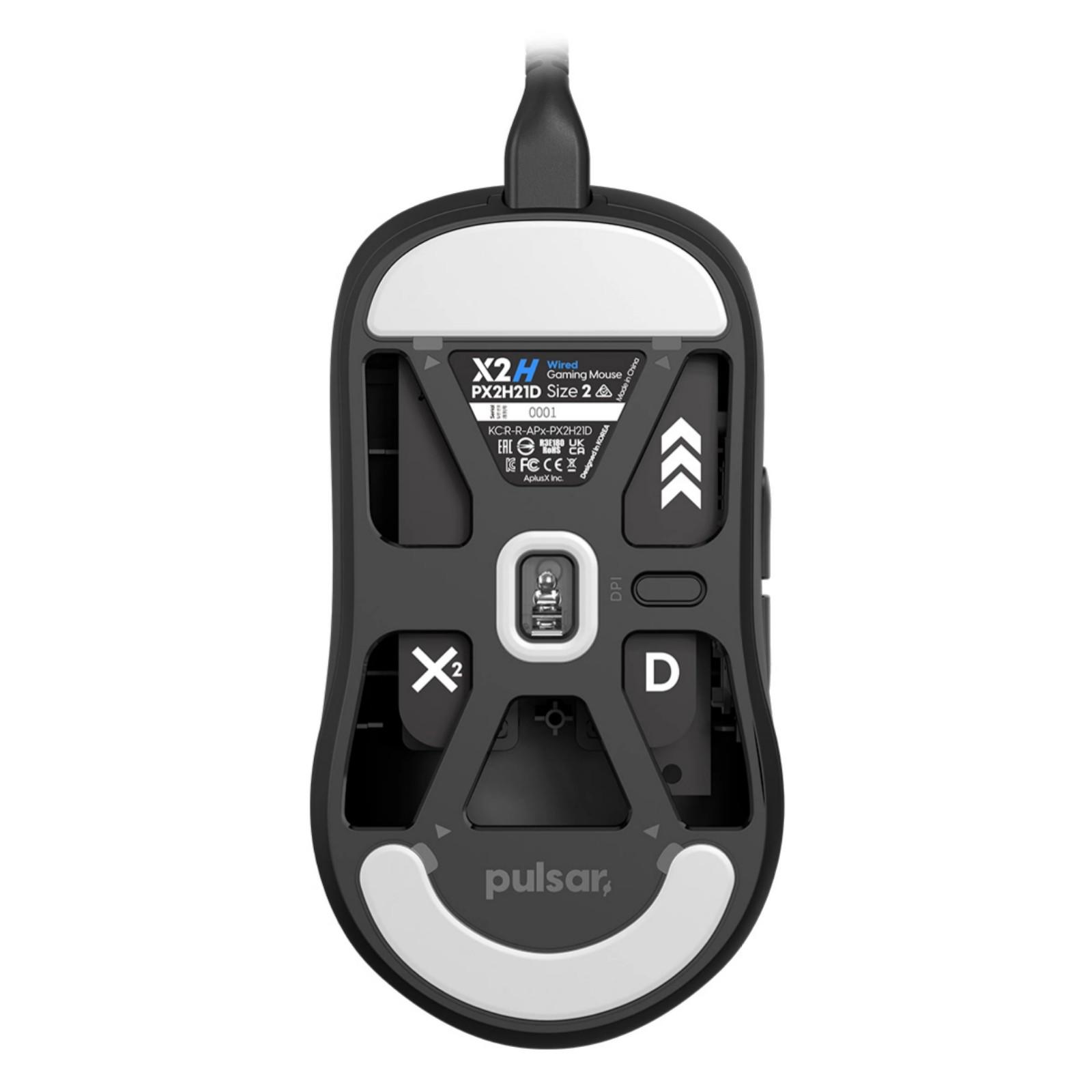 A large main feature product image of Pulsar X2H Wired - 51g Lightweight Gaming Mouse (Black)