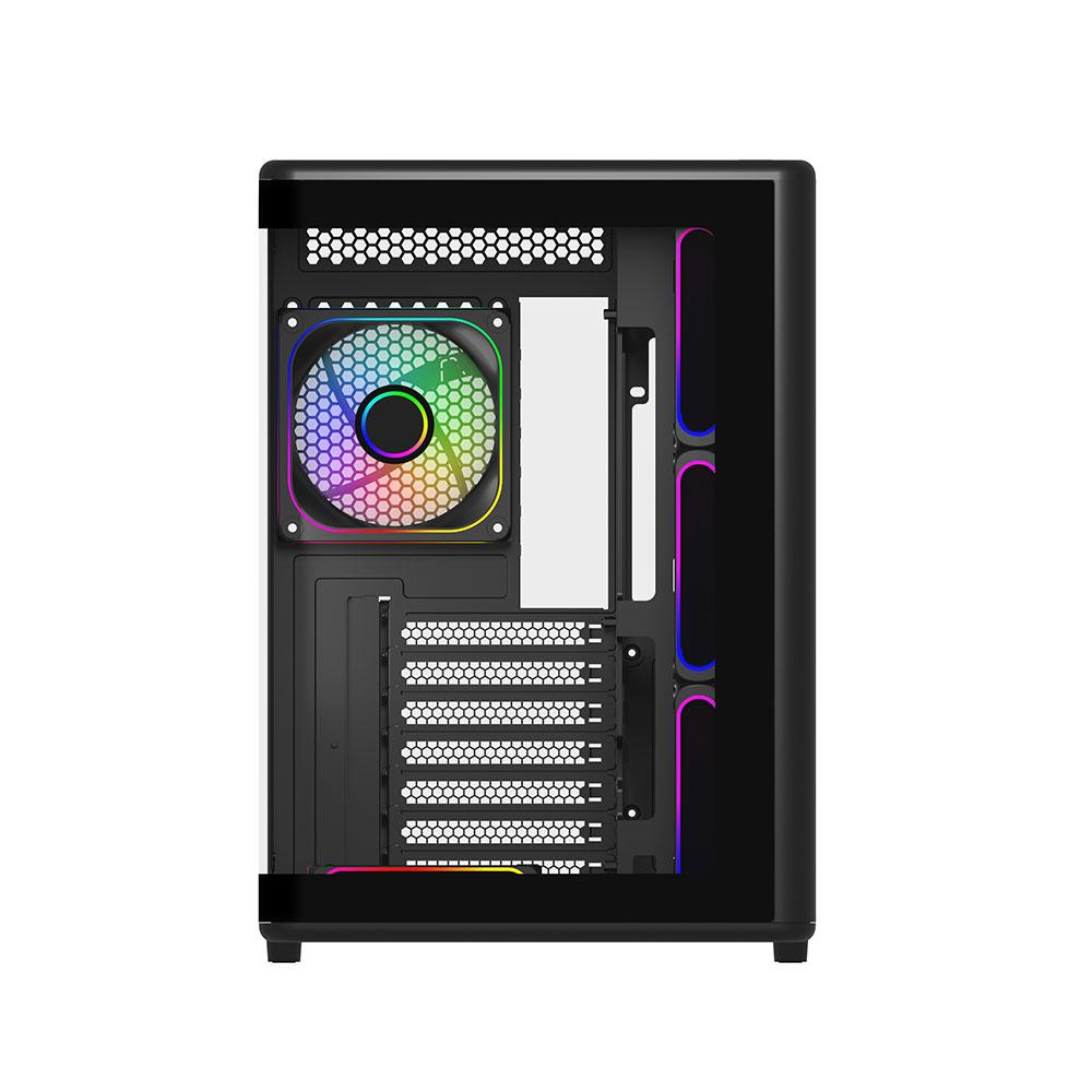 A large main feature product image of Cooler Master Elite 600 Curved Tempered Glass Mid Tower Case (Black)