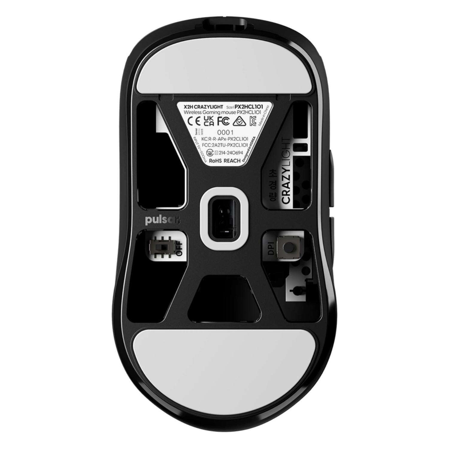 A large main feature product image of Pulsar X2H CrazyLight - 37g Ultra-Lightweight Wireless Gaming Mouse (Jet Black)