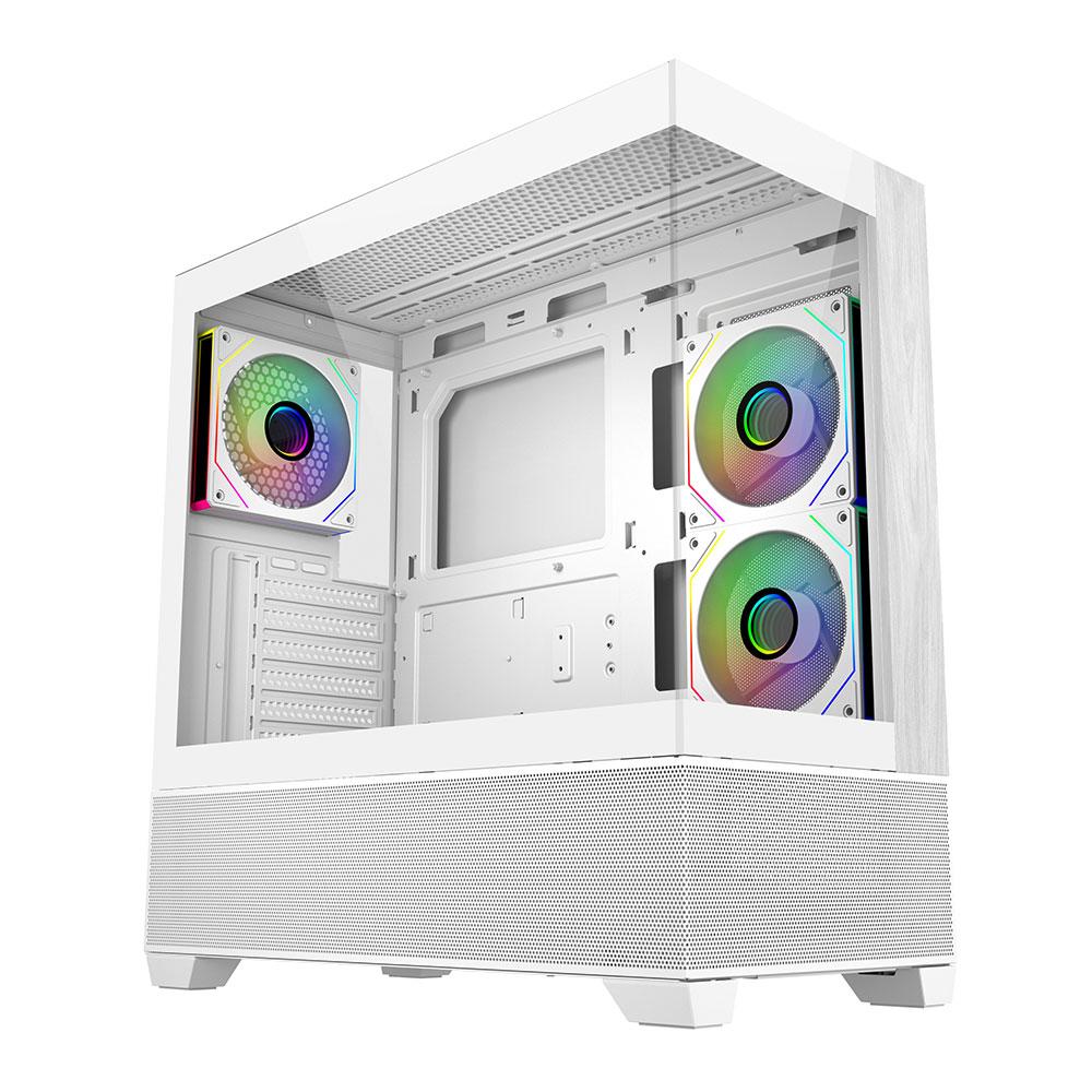 A large main feature product image of Cooler Master Elite 690 Wood Mid Tower Case (White)