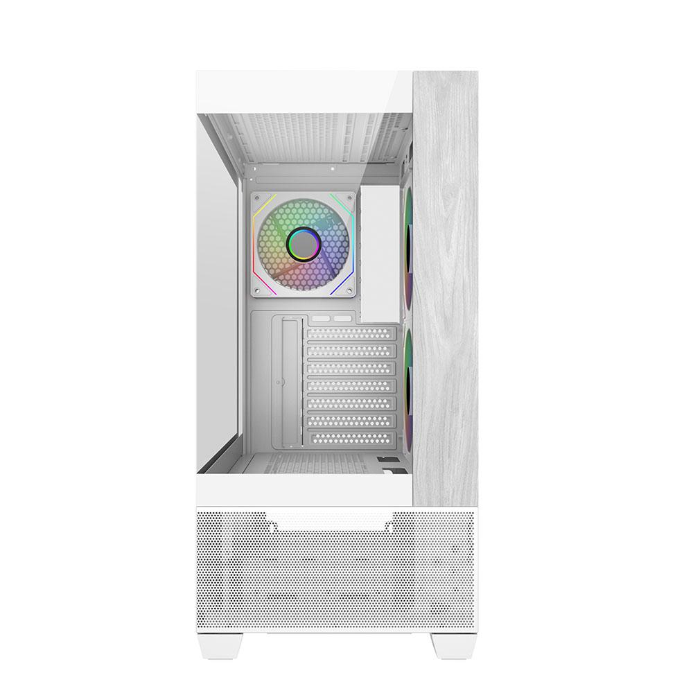 A large main feature product image of Cooler Master Elite 690 Wood Mid Tower Case (White)