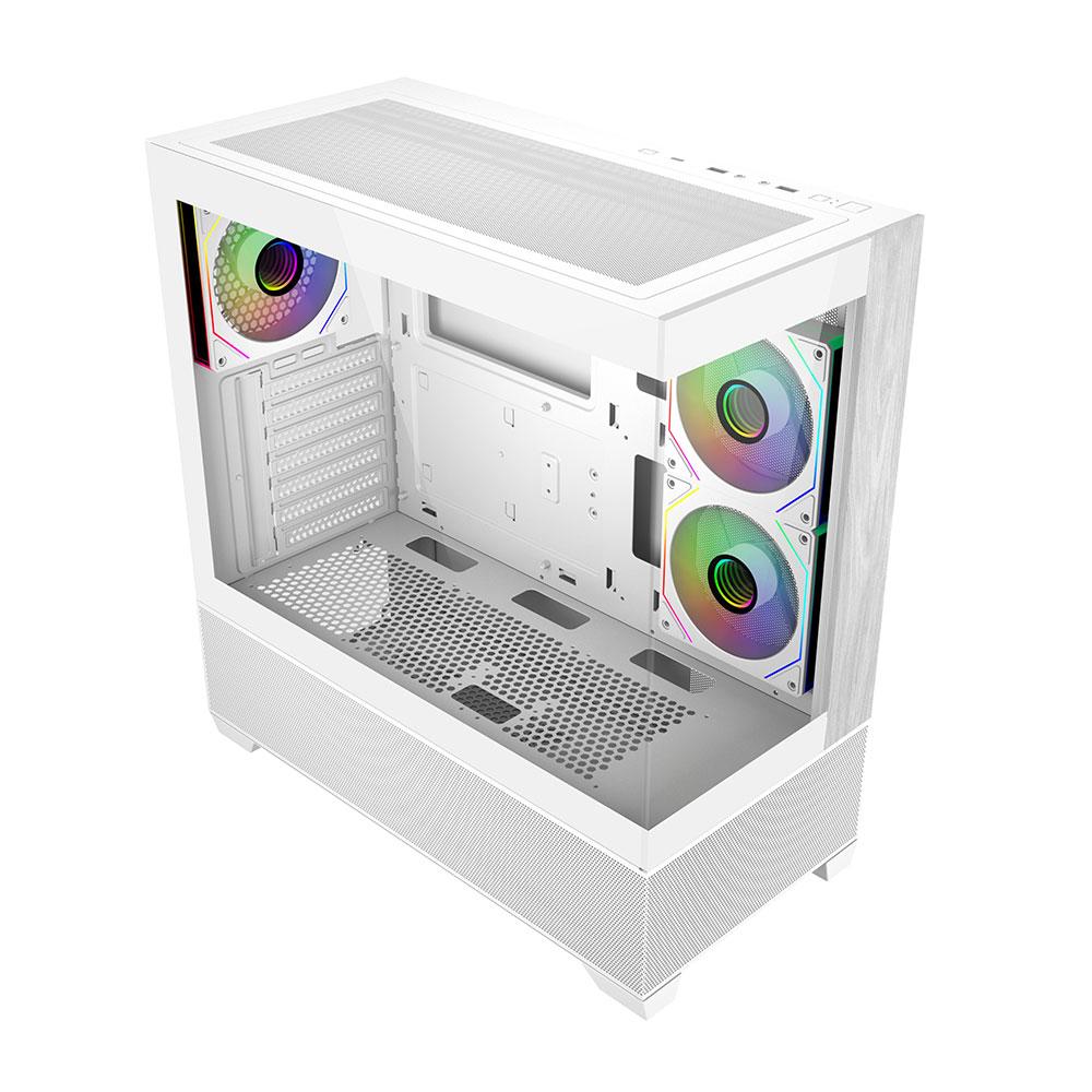 A large main feature product image of Cooler Master Elite 690 Wood Mid Tower Case (White)