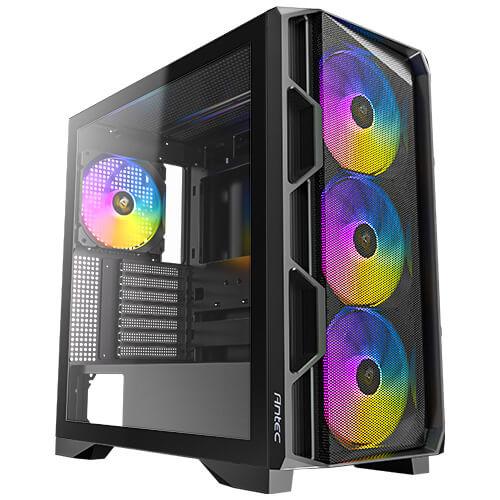 A large main feature product image of Antec AX1000 ARGB - Mid Tower Gaming Case (Black)