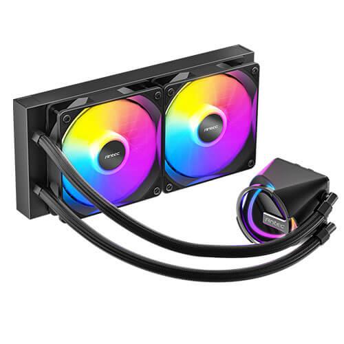 A large main feature product image of Antec Skeleton 240 ARGB AIO Liquid Cooler - Black