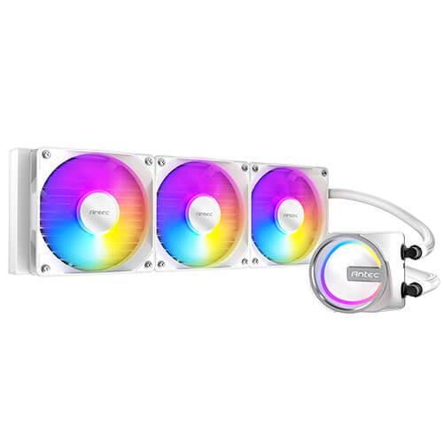 A large main feature product image of Antec Skeleton 360 ARGB AIO Liquid Cooler - White