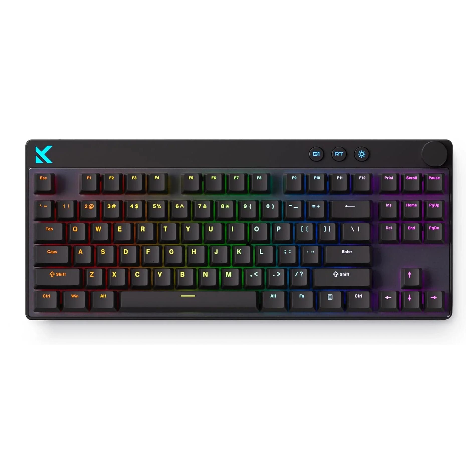 A large main feature product image of MCHOSE Mix 87 HE Magnetic 8K Wired Gaming Keyboard - Black (Apollo Magnetic Switch)