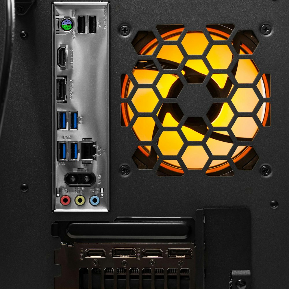 A large main feature product image of PLE Onyx RTX 5050 Prebuilt Ready To Go Gaming PC