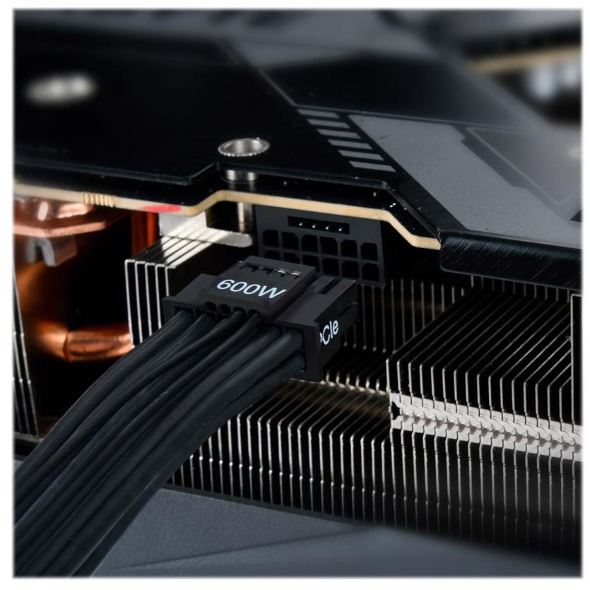 A large main feature product image of EX-DEMO SilverStone 12V-2x6 Cable - 600W 2x8-Pin EPS to 12V-2x6 PCIe 5.0 Adapter