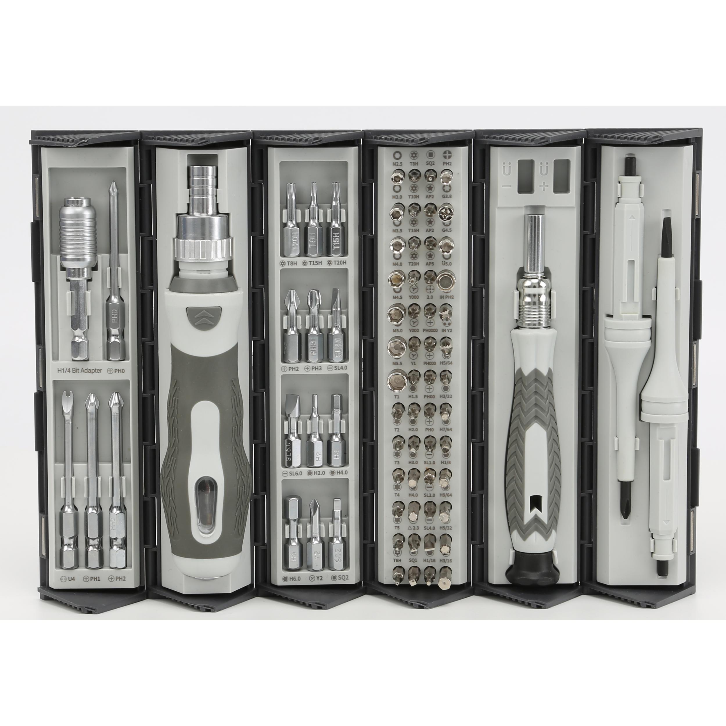 A large main feature product image of King'sdun 74 in 1 Ratchet Screwdriver & Precision Bit Set