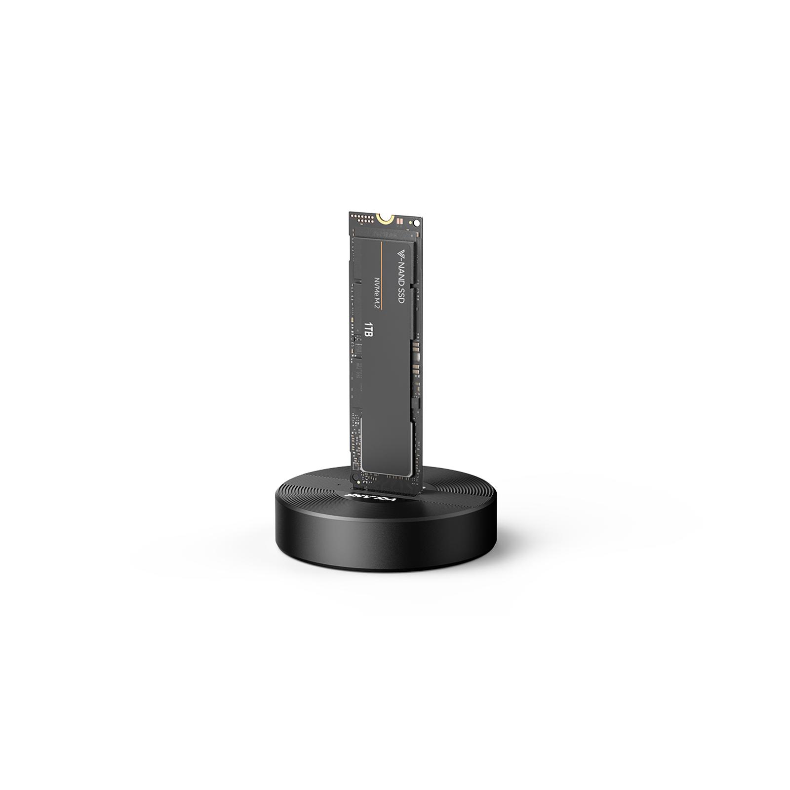 A large main feature product image of Volans VL-DSM2-U4 Aluminium USB4/TB4 to M.2 NVMe SSD Docking Station