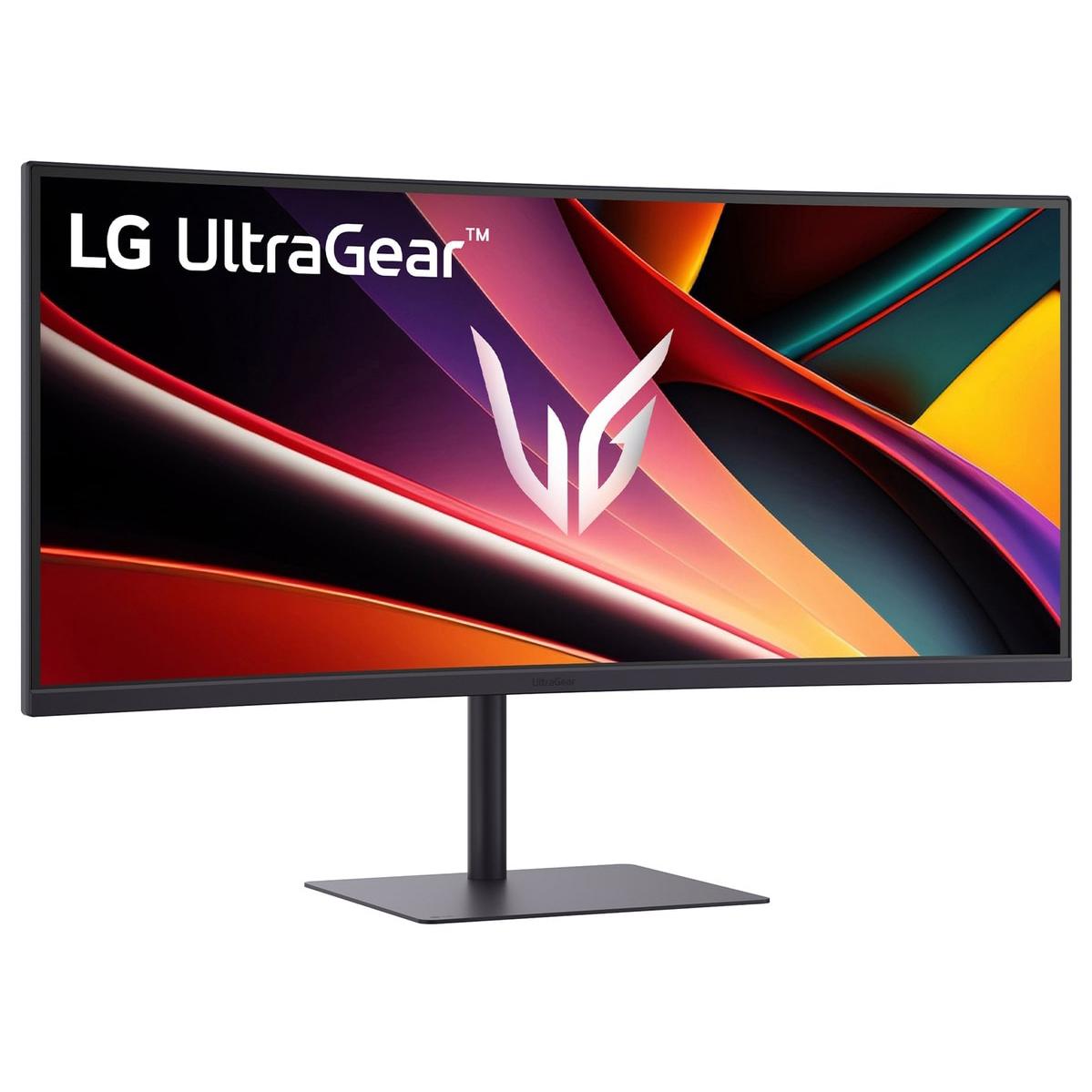 A large main feature product image of LG UltraGear G6 34G630A-B - 34" Curved 1440p Ultrawide 240Hz 1ms Gaming Monitor