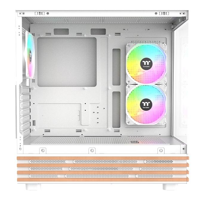 A large main feature product image of Thermaltake View 270 Plus WS ARGB Mid Tower Case Wood Edition (White)