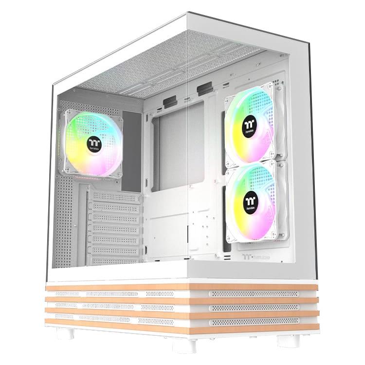 A large main feature product image of Thermaltake View 270 Plus WS ARGB Mid Tower Case Wood Edition (White)