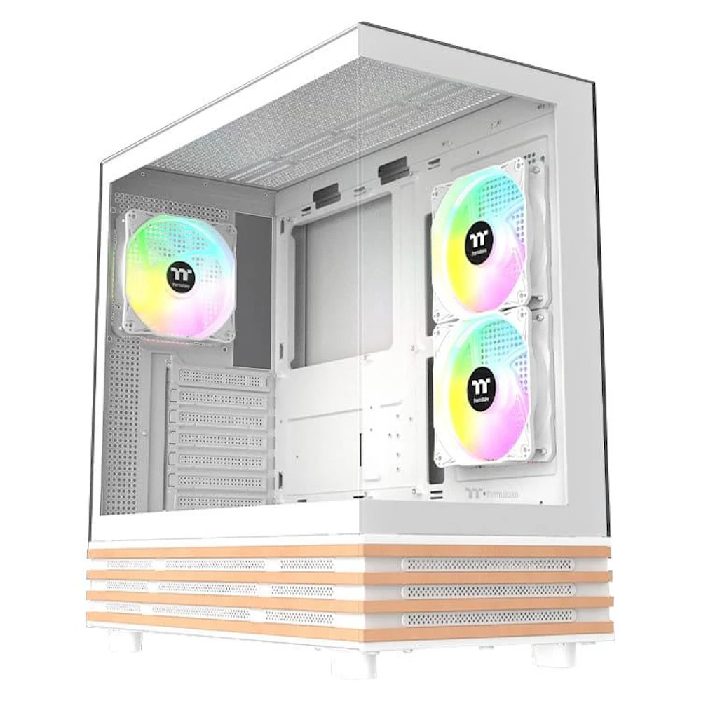 Thermaltake View 270 Plus WS ARGB Mid Tower Case Wood Edition (White)