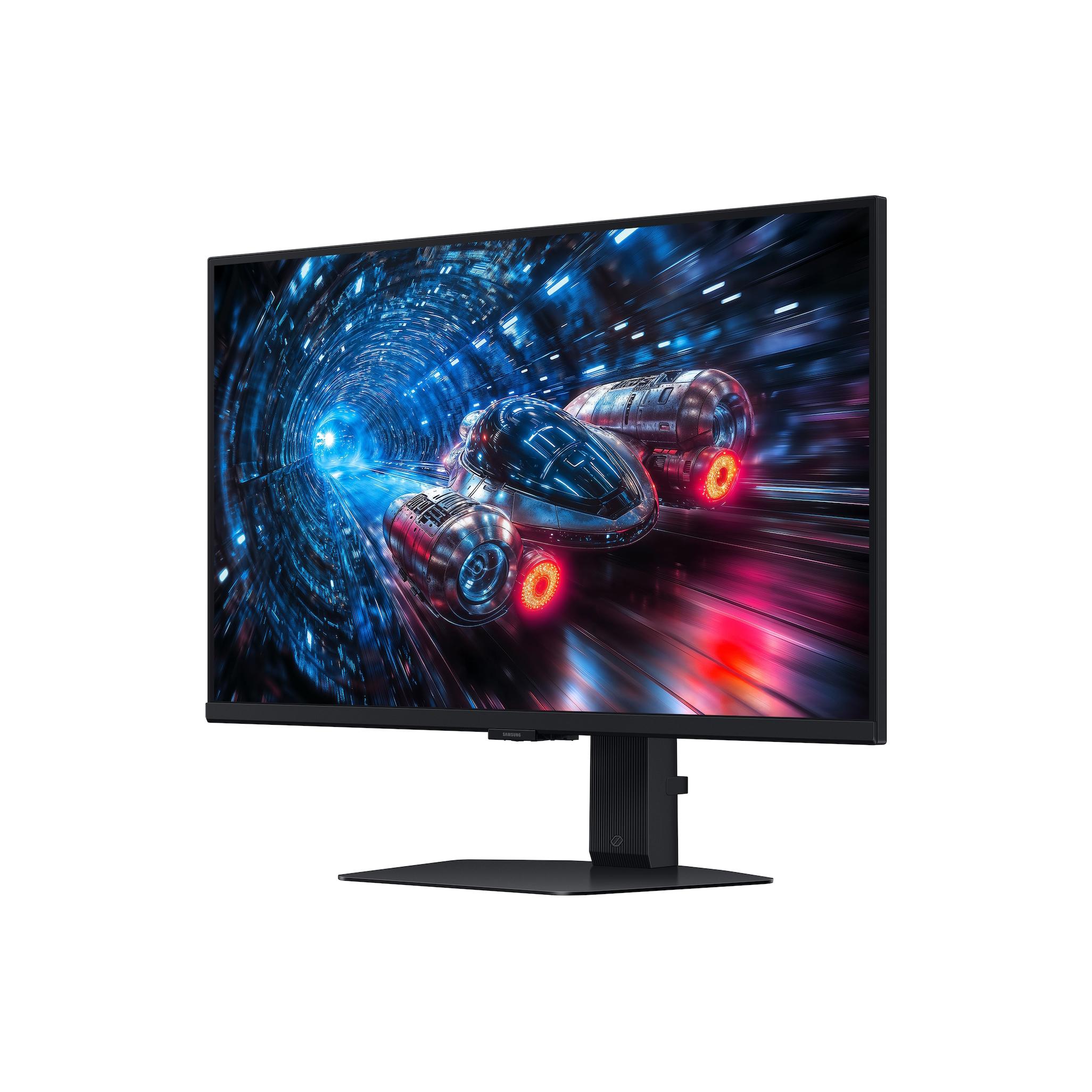 A large main feature product image of Samsung Odyssey G7 G70F - 27" 4K 2160p 180Hz 1ms IPS Gaming Monitor