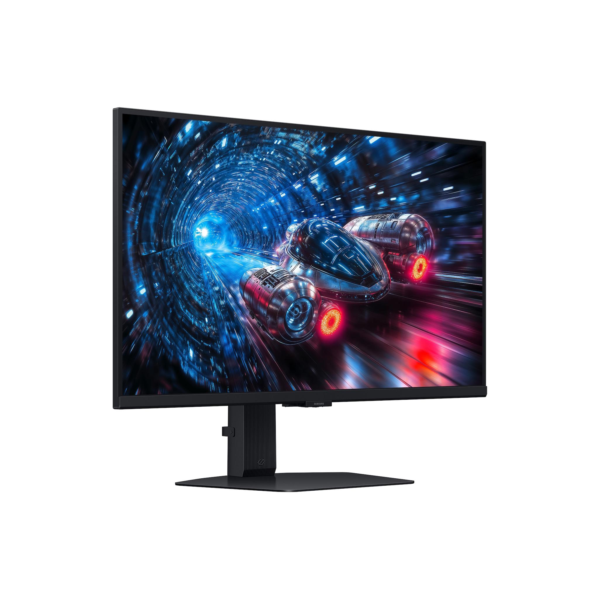 A large main feature product image of Samsung Odyssey G7 G70F - 27" 4K 2160p 180Hz 1ms IPS Gaming Monitor