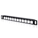 A product image of DeskPi RackMate 10" 0.5U 12-Port Blank CAT6 Keystone Patch Panel