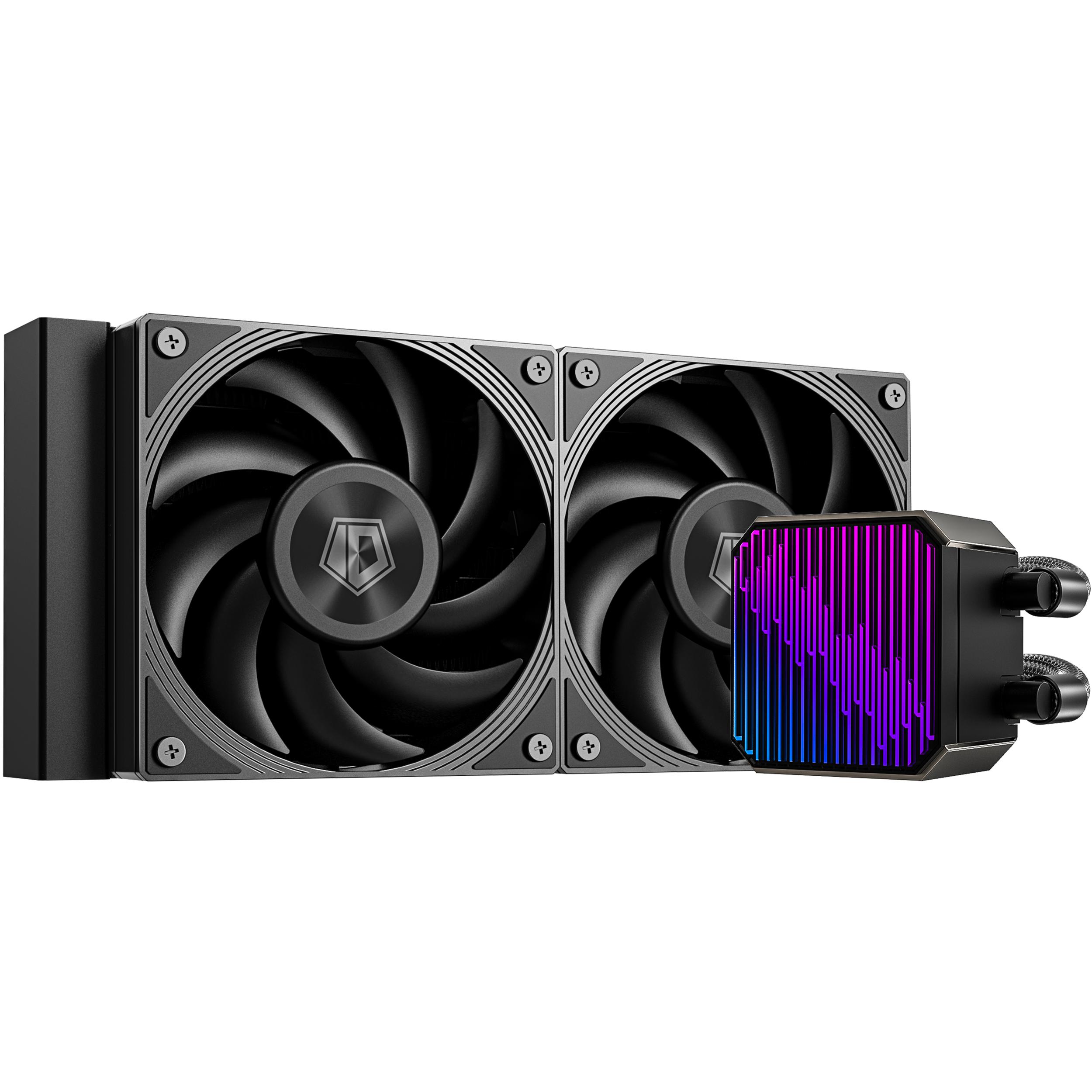A large main feature product image of EX-DEMO ID-COOLING DX240 MAX 240mm ARGB AIO Liquid CPU Cooler (Black)