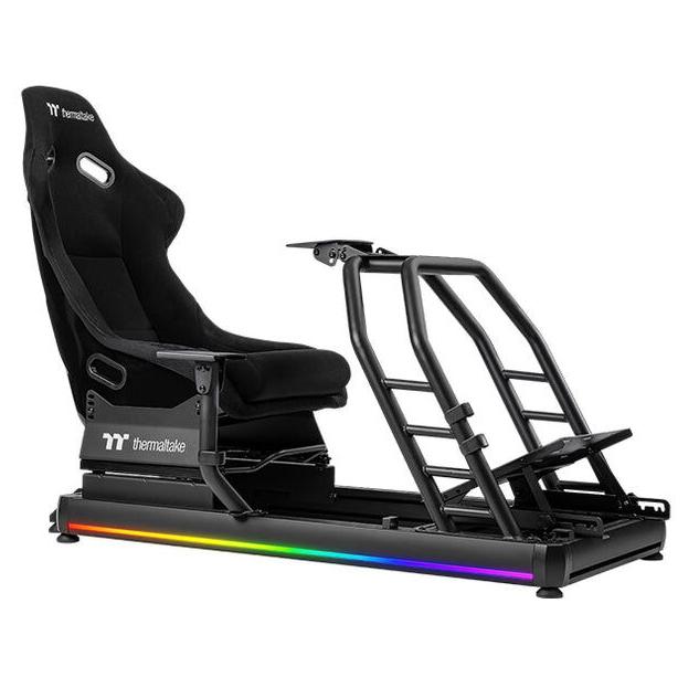 A large main feature product image of Thermaltake Gaming GR500 RGB Racing Simulator Cockpit - Black