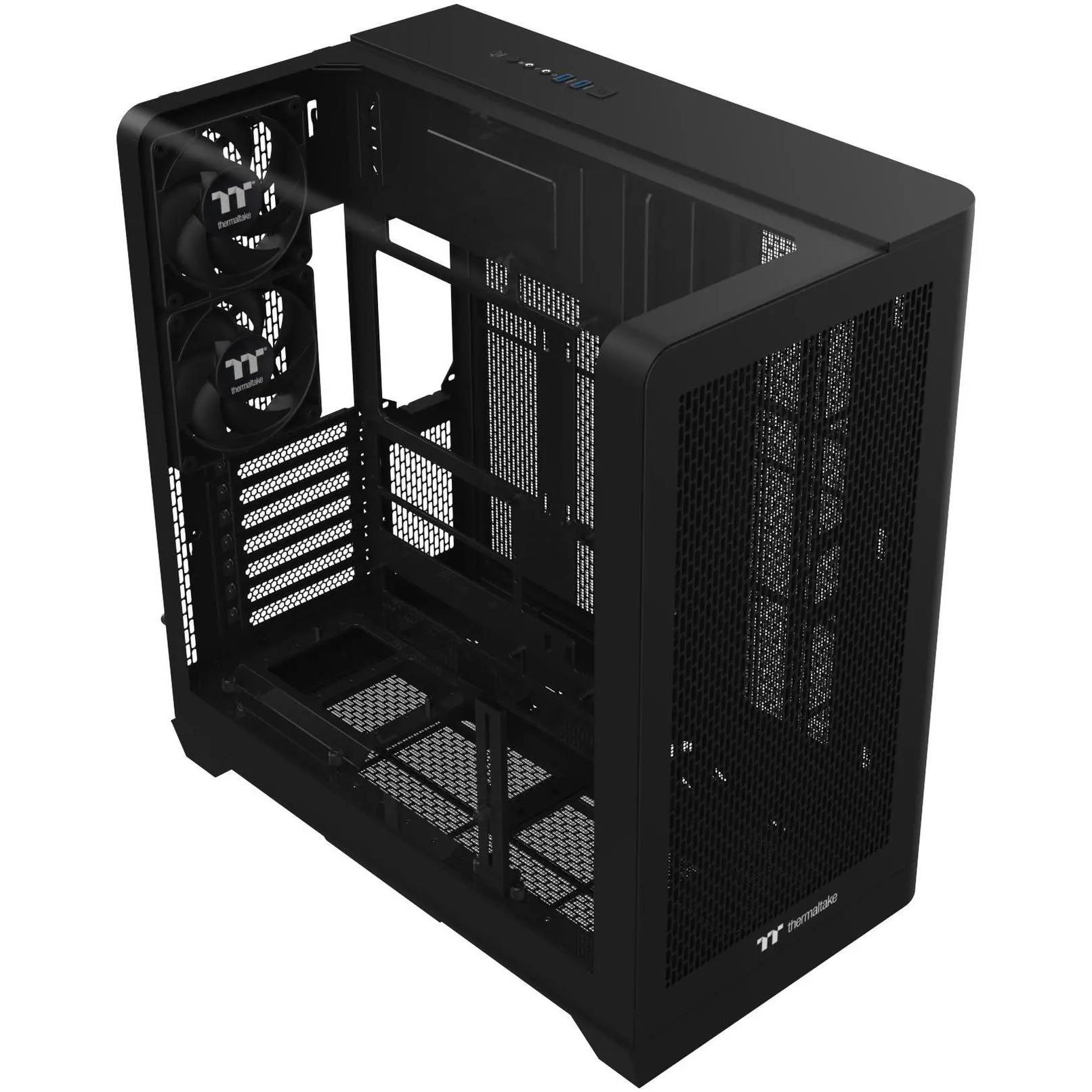 A large main feature product image of Thermaltake View 390 Air Curved Tempered Glass ATX Mid Tower Case (Black)