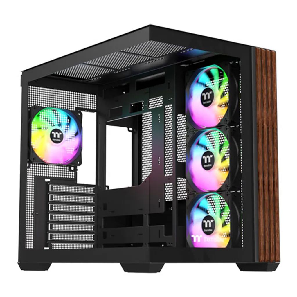 A large main feature product image of Thermaltake View 380 WS ARGB - Mid Tower Case Wood Edition (Black)