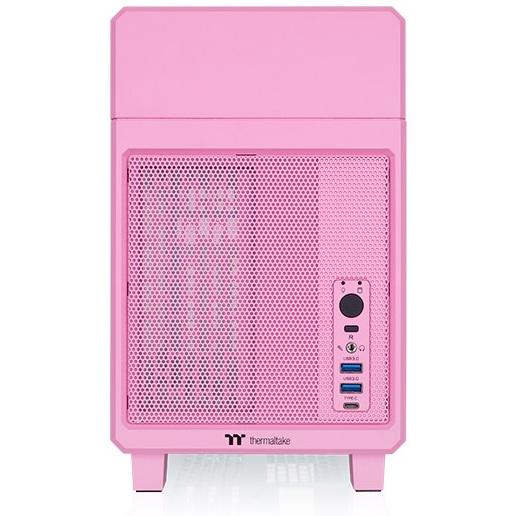 A large main feature product image of Thermaltake TR100 - SFF Mini ITX Case (Bubble Pink)