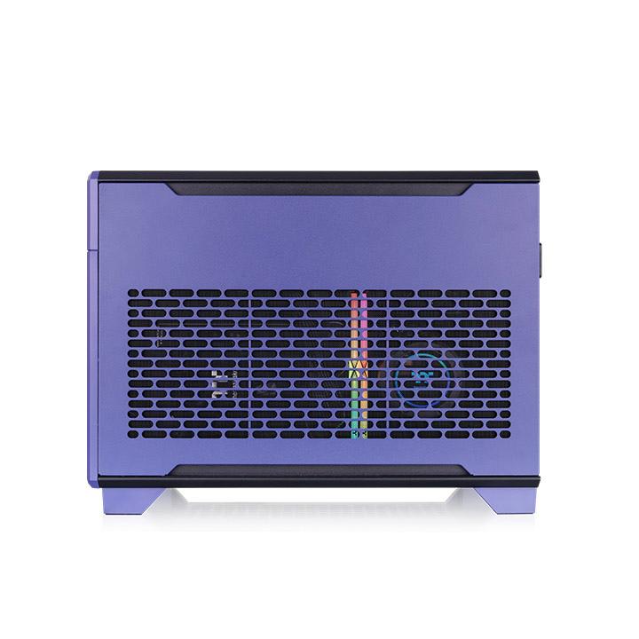 A large main feature product image of Thermaltake TR100 - SFF Mini ITX Case (Future Dusk)