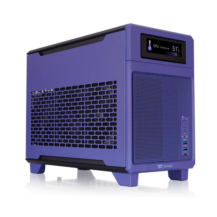 A large main feature product image of Thermaltake TR100 - SFF Mini ITX Case (Future Dusk)