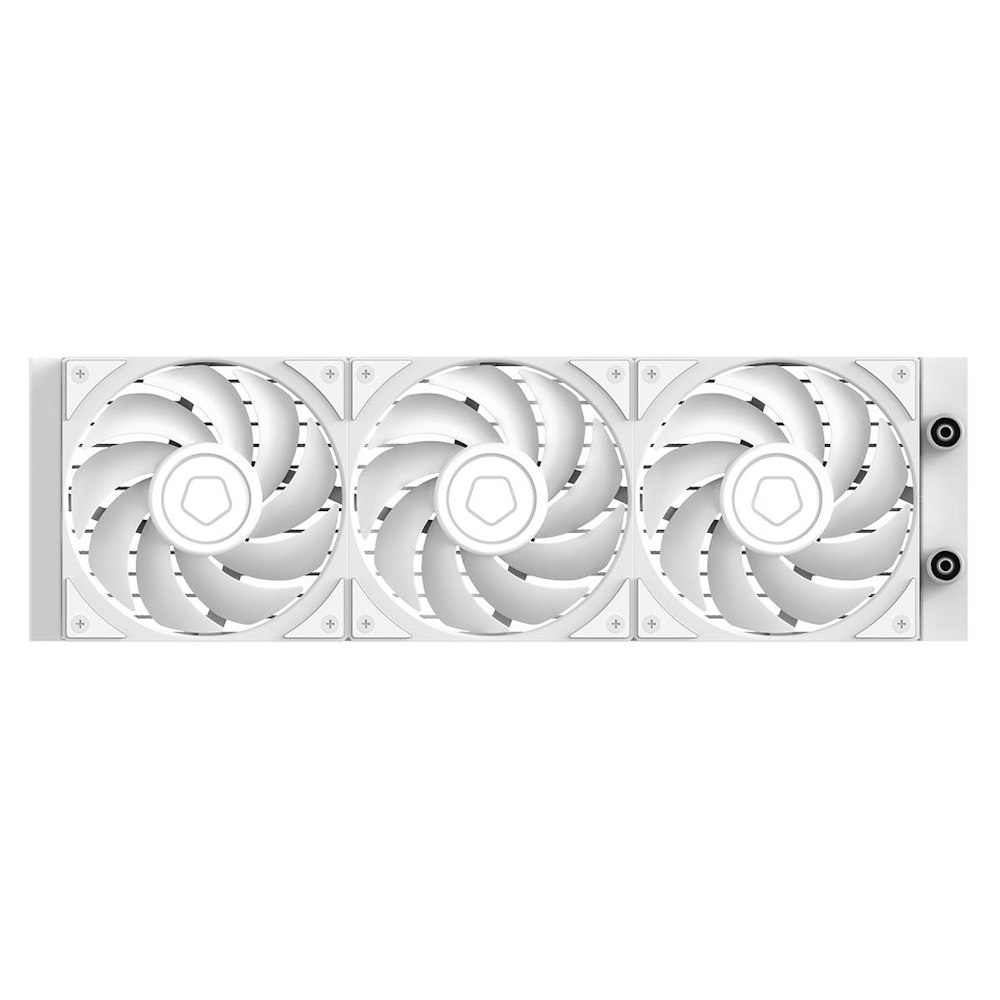 A large main feature product image of ID-COOLING FX360 LCD PE 360mm ARGB AIO Liquid CPU Cooler (White)