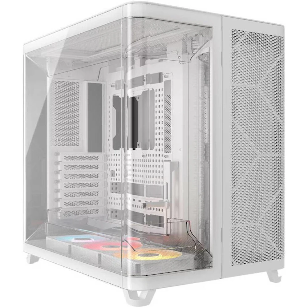 Corsair AIR 5400 RS-R ARGB Triple-Chamber Mid Tower Case (White)