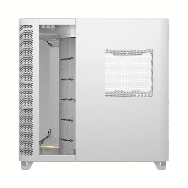 A large main feature product image of Corsair AIR 5400 RS-R ARGB Triple-Chamber Mid Tower Case (White)