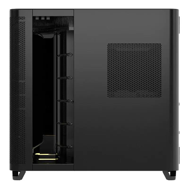 A large main feature product image of Corsair AIR 5400 LX-R RGB LINK Triple-Chamber Mid Tower Case (Black)