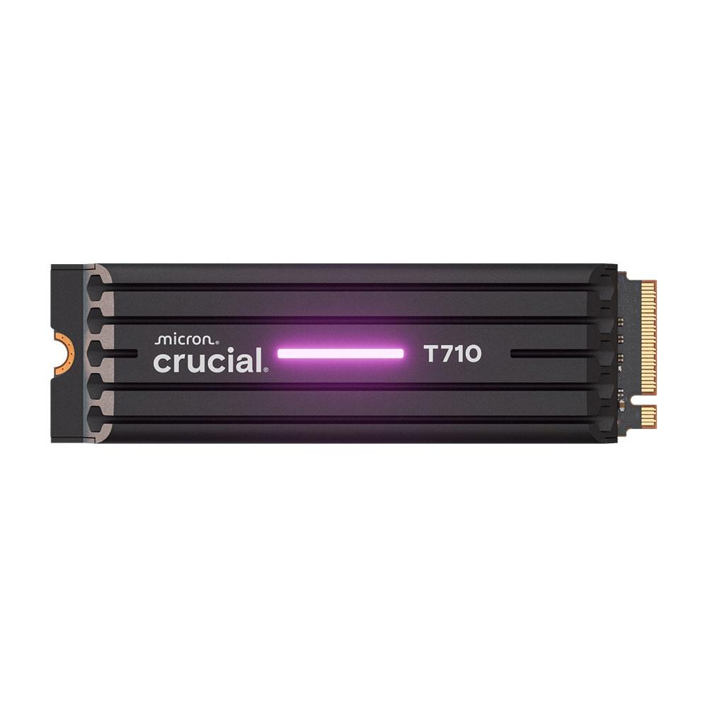 A large main feature product image of Crucial T710 w/ Heatsink PCIe Gen5 NVMe M.2 SSD - 2TB
