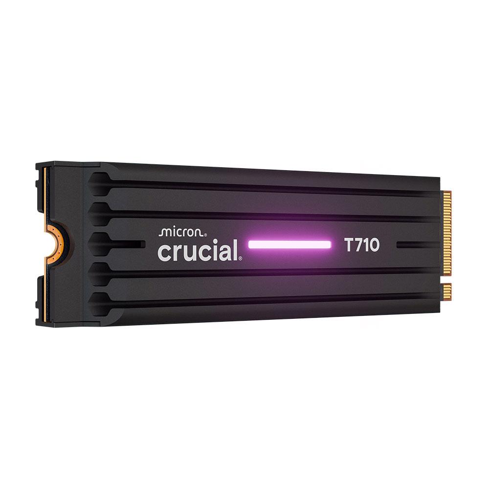 A large main feature product image of Crucial T710 w/ Heatsink PCIe Gen5 NVMe M.2 SSD - 2TB