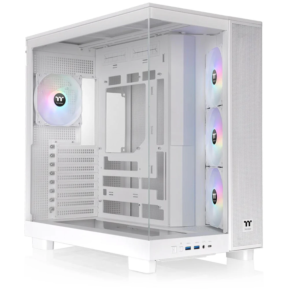 Thermaltake View 380 XL Tempered Glass ARGB Mid Tower Case (Snow)